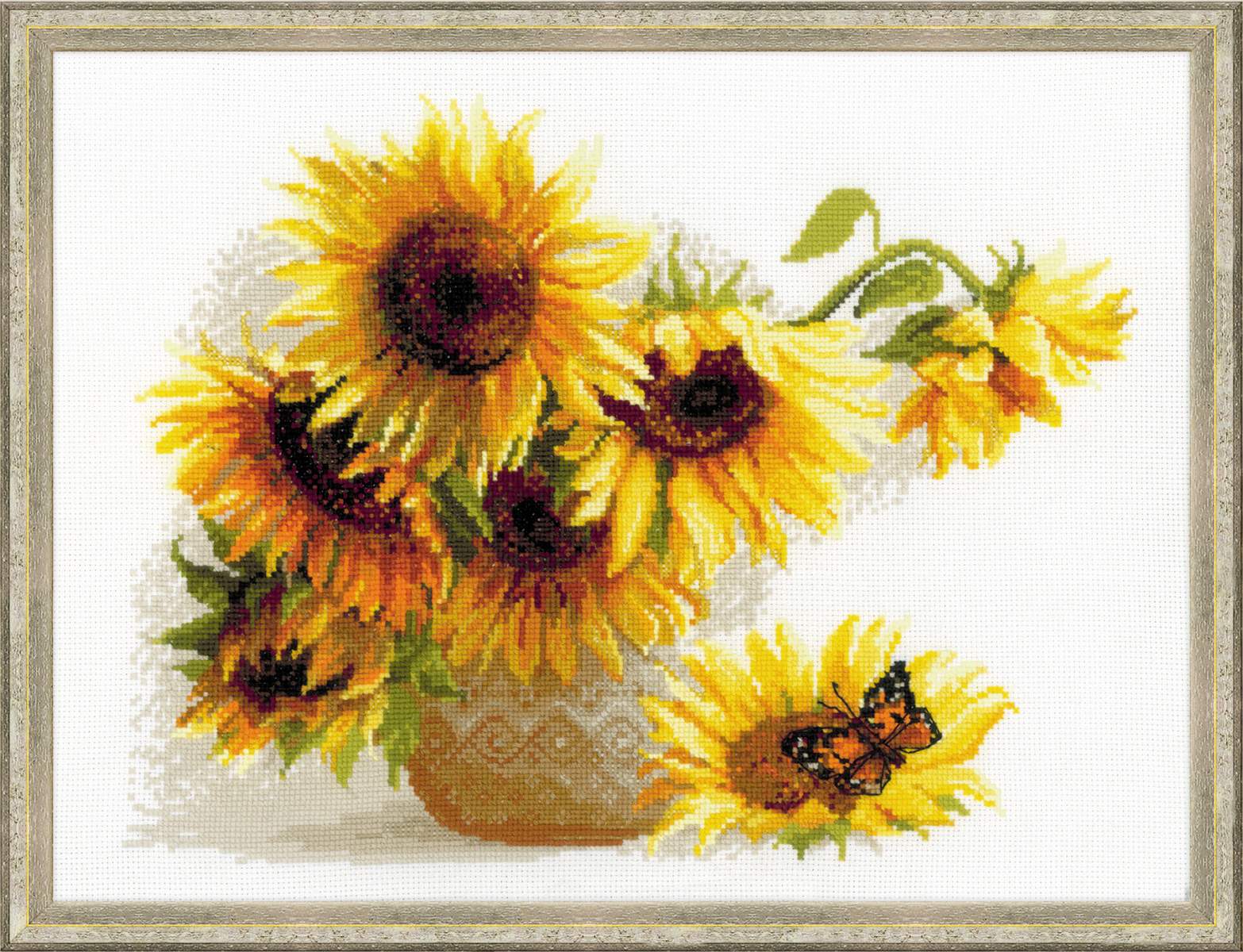 cross stitch sunflowers
