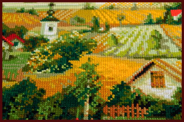 RIOLIS AM0013 Diamond Mosaic Kit Serbian Landscape 15¾ x 15¾ 28 Colors 