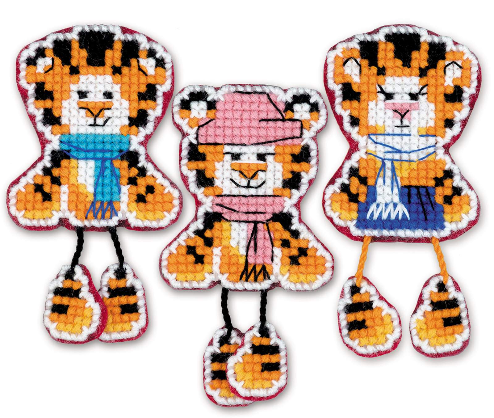 CURLY-Q'S by NMI Plastic Counted Cross Stitch ORNAMENT Kit #2653 ZEBRA ~  NIP