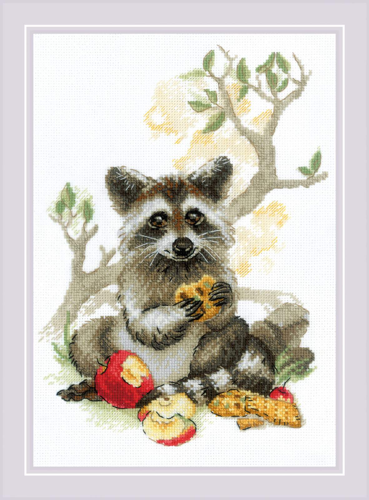 White AIDA 19 Colors #1333 RIOLIS Counted Cross Stitch Kit-Sweet Tooth-11¾ x 11¾ Zweigart 14 ct 
