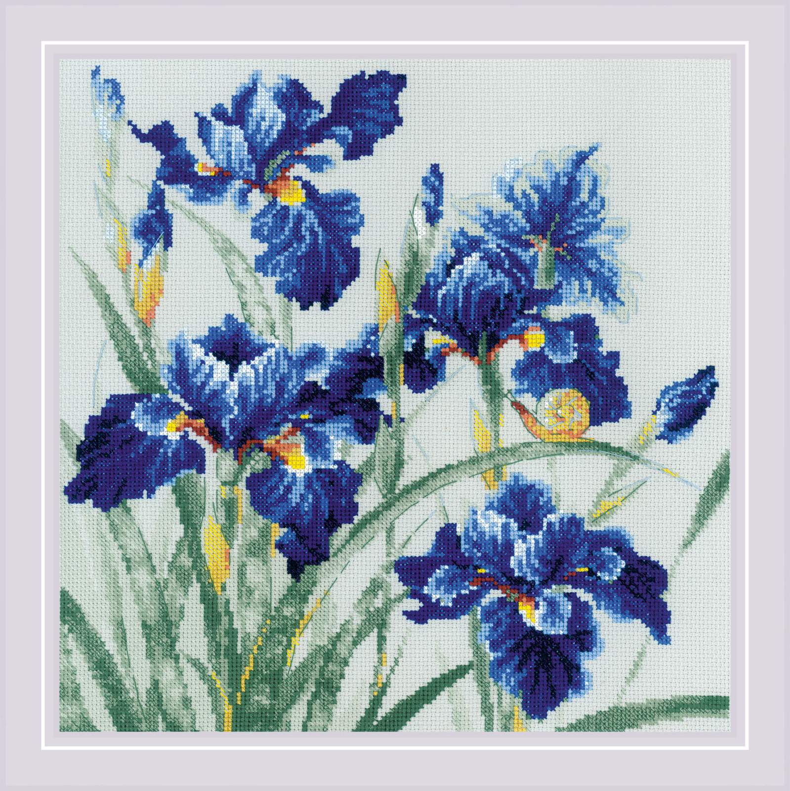 RIOLIS cross stitch kit Blue Irises